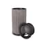 Alpine Industries 32 Gallon Gray All-Weather Slatted Wood Style Panel Steel Commercial Outdoor Trash Can Receptacle ALP4400-01-GRY-RB - alternate 6